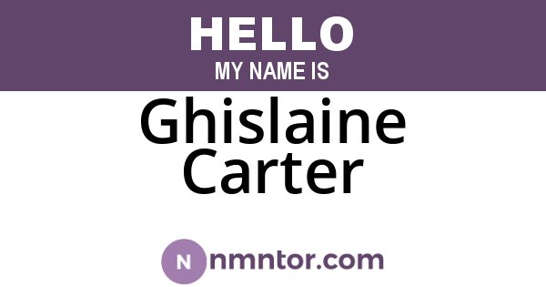 Ghislaine Carter