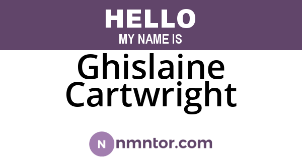Ghislaine Cartwright