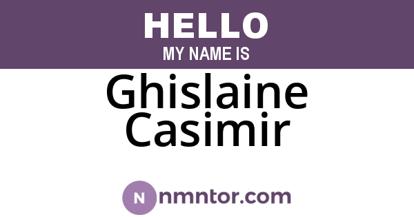Ghislaine Casimir