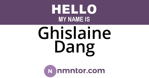 Ghislaine Dang