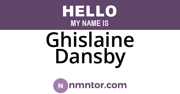 Ghislaine Dansby