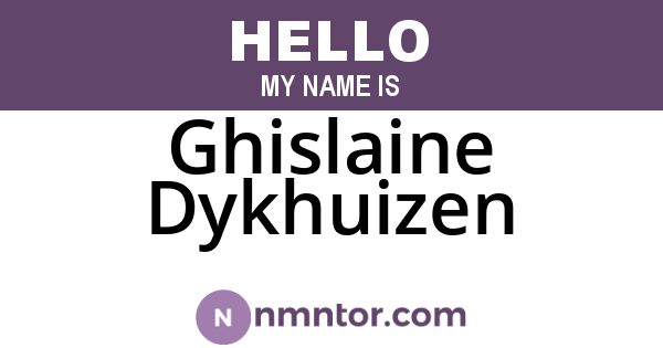 Ghislaine Dykhuizen
