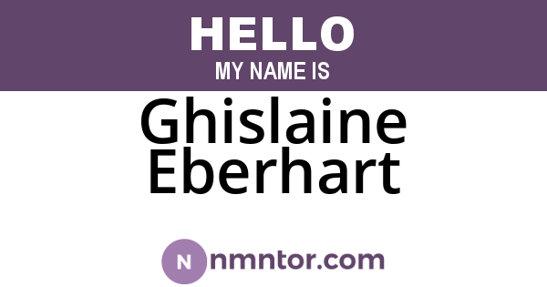 Ghislaine Eberhart