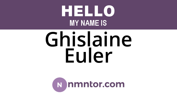 Ghislaine Euler