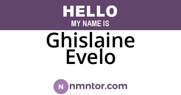 Ghislaine Evelo