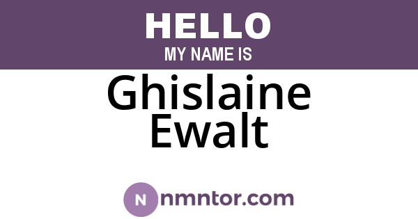 Ghislaine Ewalt