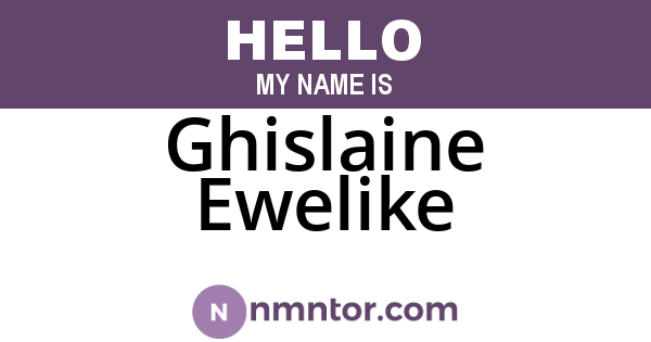 Ghislaine Ewelike