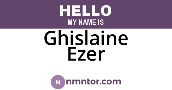 Ghislaine Ezer