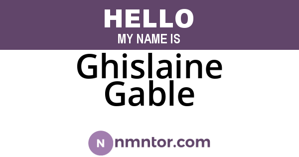 Ghislaine Gable