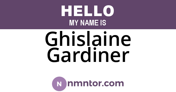 Ghislaine Gardiner