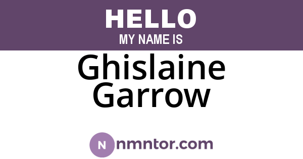 Ghislaine Garrow