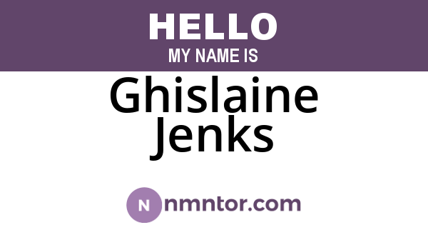 Ghislaine Jenks