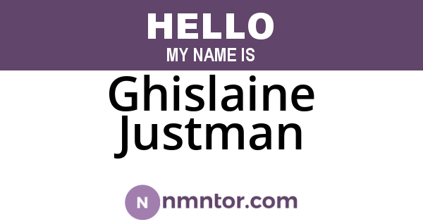 Ghislaine Justman