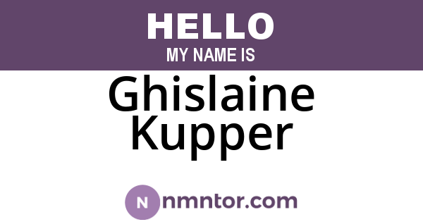 Ghislaine Kupper