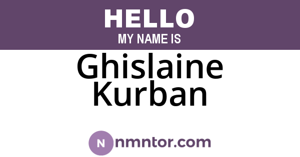 Ghislaine Kurban
