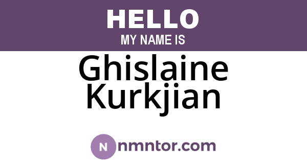 Ghislaine Kurkjian