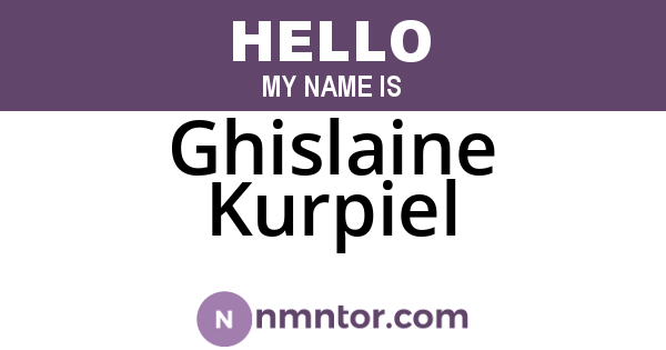 Ghislaine Kurpiel