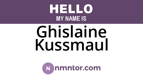 Ghislaine Kussmaul