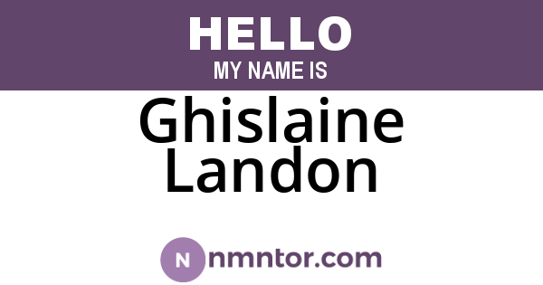 Ghislaine Landon