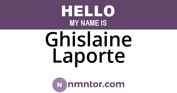 Ghislaine Laporte