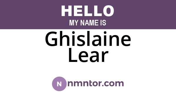 Ghislaine Lear