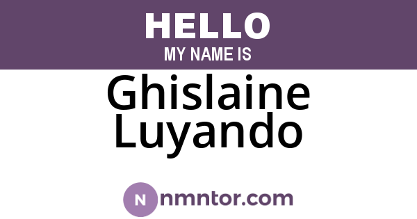 Ghislaine Luyando