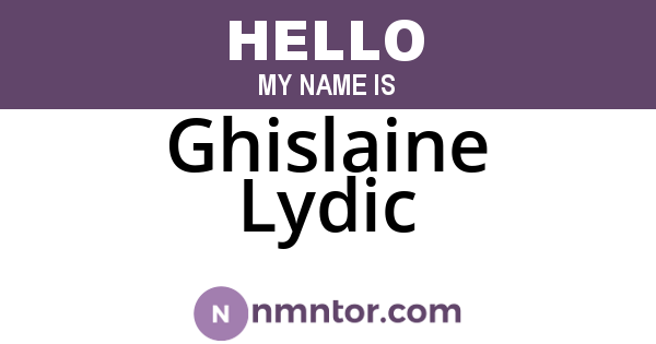 Ghislaine Lydic