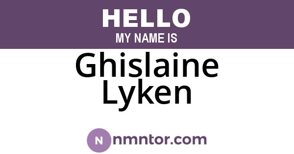Ghislaine Lyken
