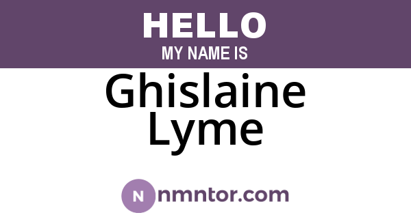 Ghislaine Lyme