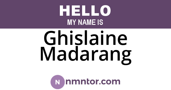 Ghislaine Madarang