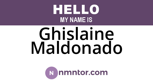 Ghislaine Maldonado