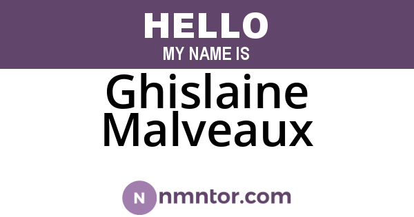 Ghislaine Malveaux