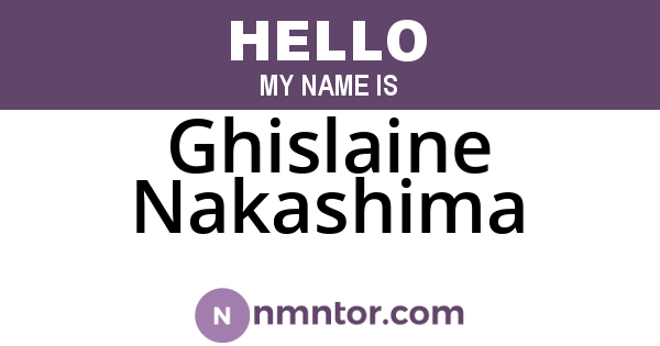 Ghislaine Nakashima