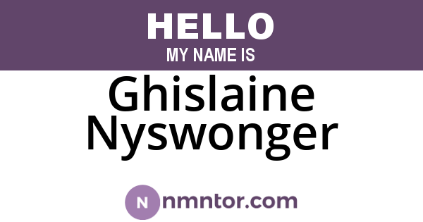 Ghislaine Nyswonger