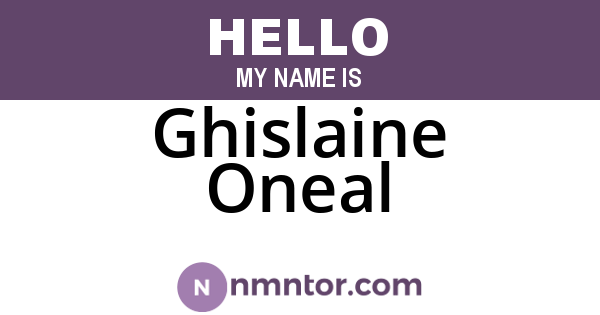 Ghislaine Oneal