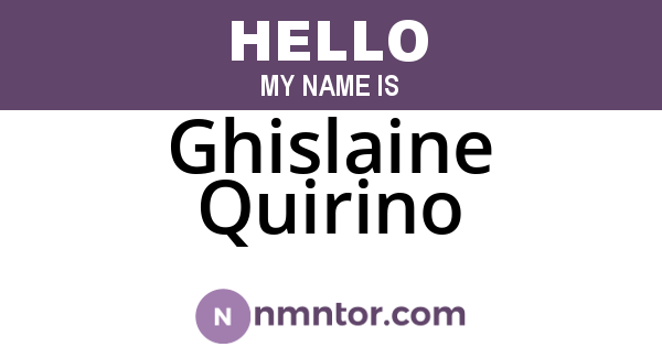 Ghislaine Quirino