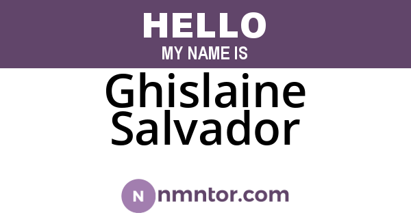 Ghislaine Salvador