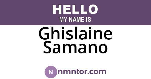 Ghislaine Samano