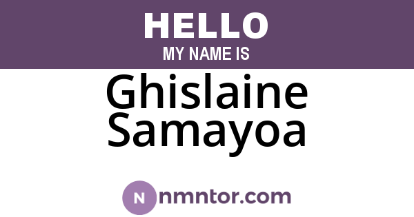 Ghislaine Samayoa