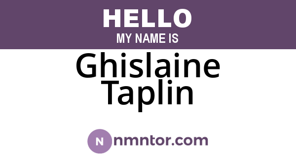 Ghislaine Taplin