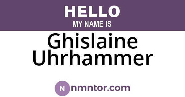 Ghislaine Uhrhammer