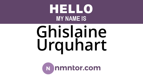Ghislaine Urquhart