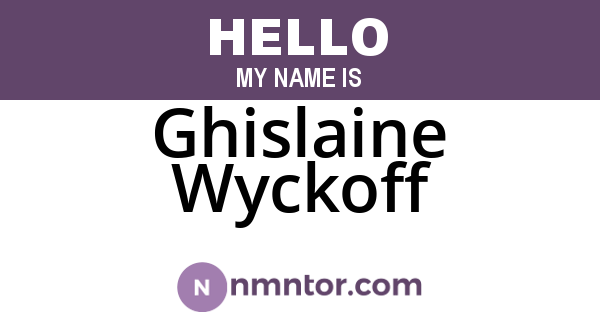 Ghislaine Wyckoff