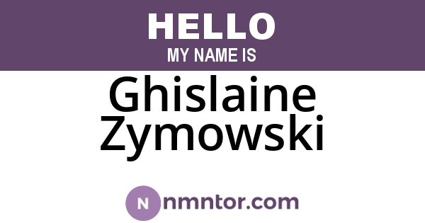 Ghislaine Zymowski