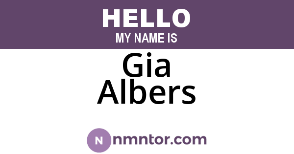 Gia Albers