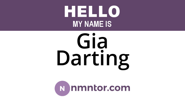 Gia Darting