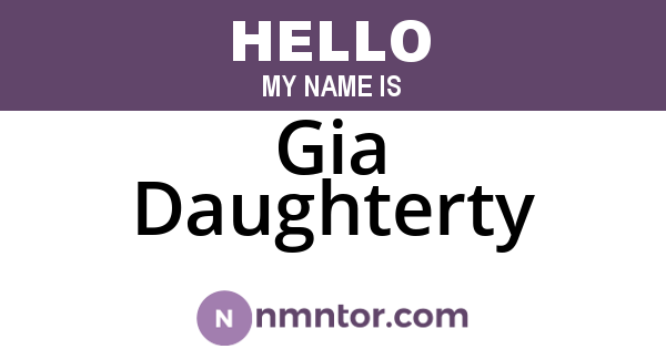 Gia Daughterty