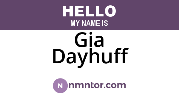 Gia Dayhuff