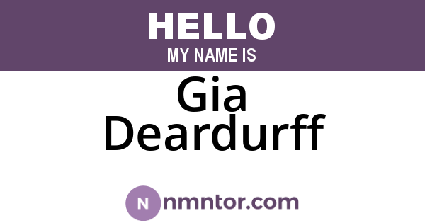 Gia Deardurff