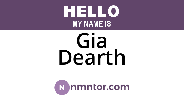 Gia Dearth